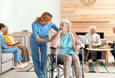 Care home bedroom